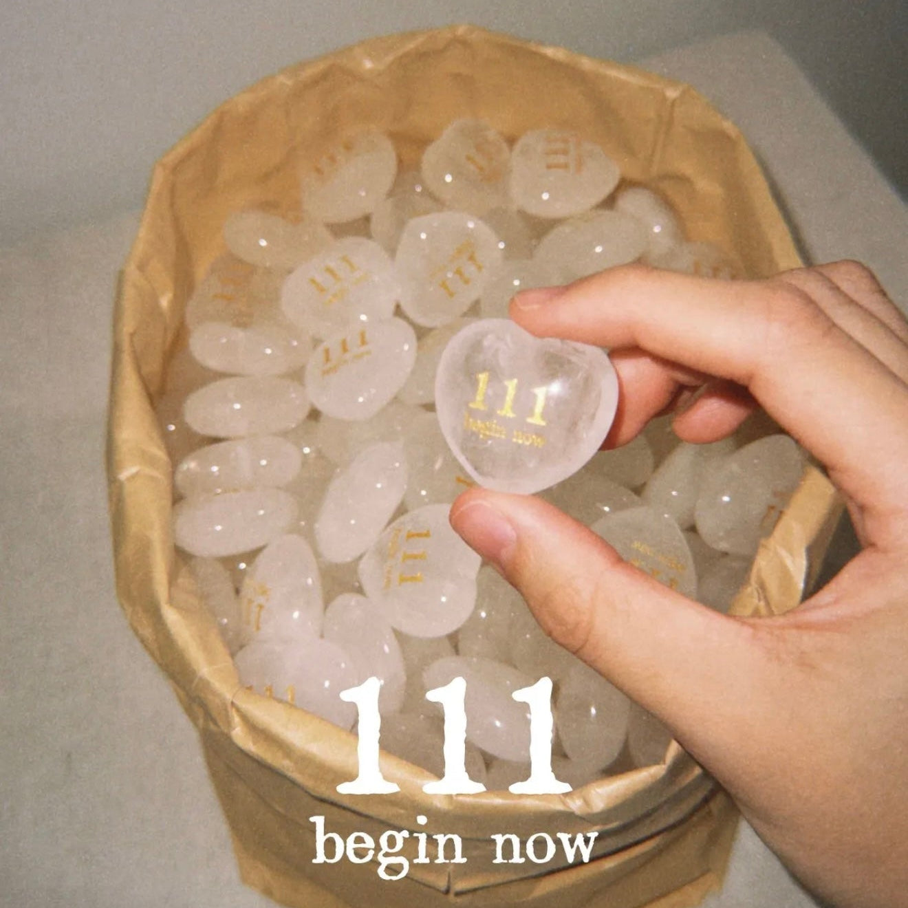 111 Angel Number · "Follow Your Heart" Manifestation Palm Stone