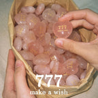 777 Angel Number · "Make a Wish" Healing Palm Stone