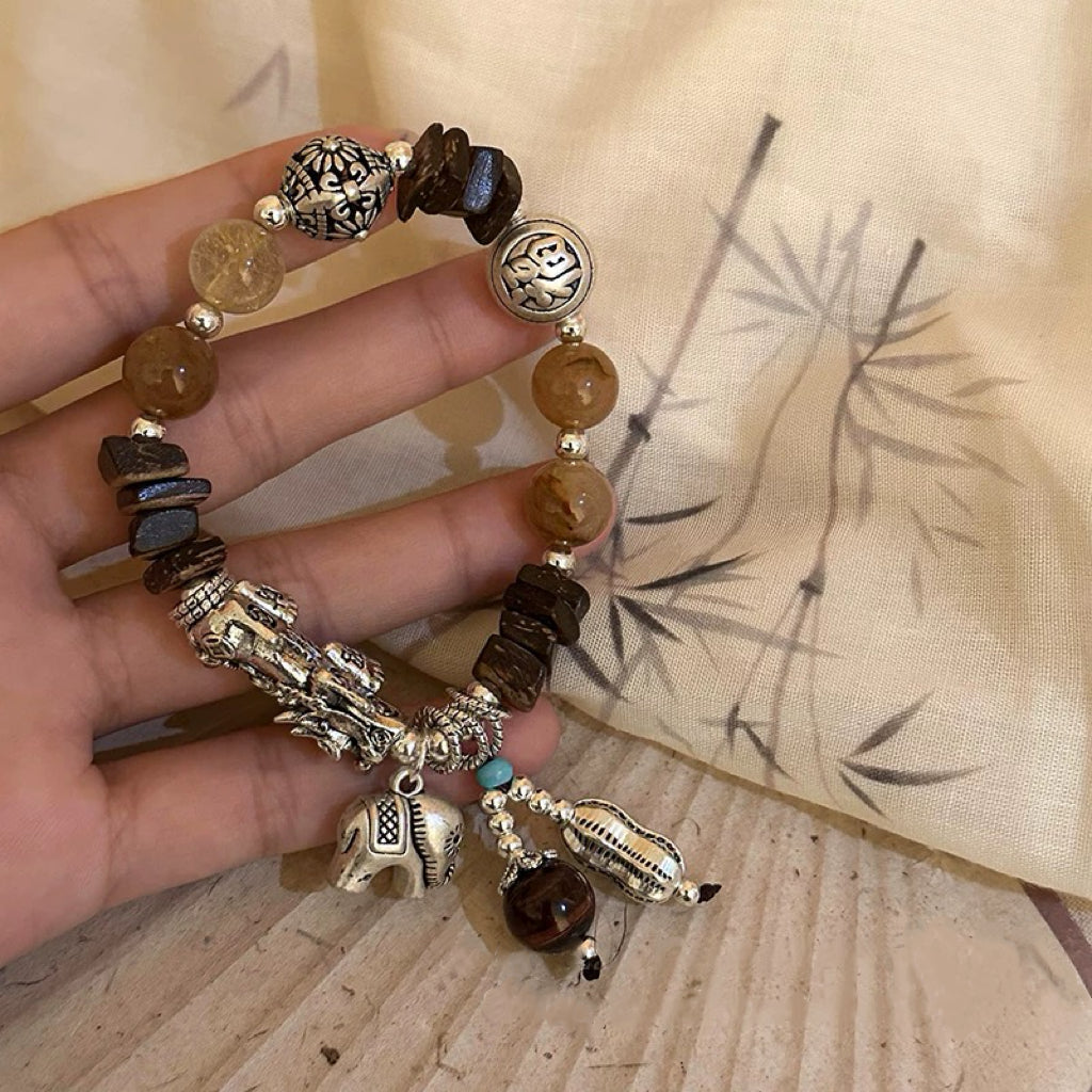 Tibetan Ethnic Style  Elephant & Pixiu Bracelet