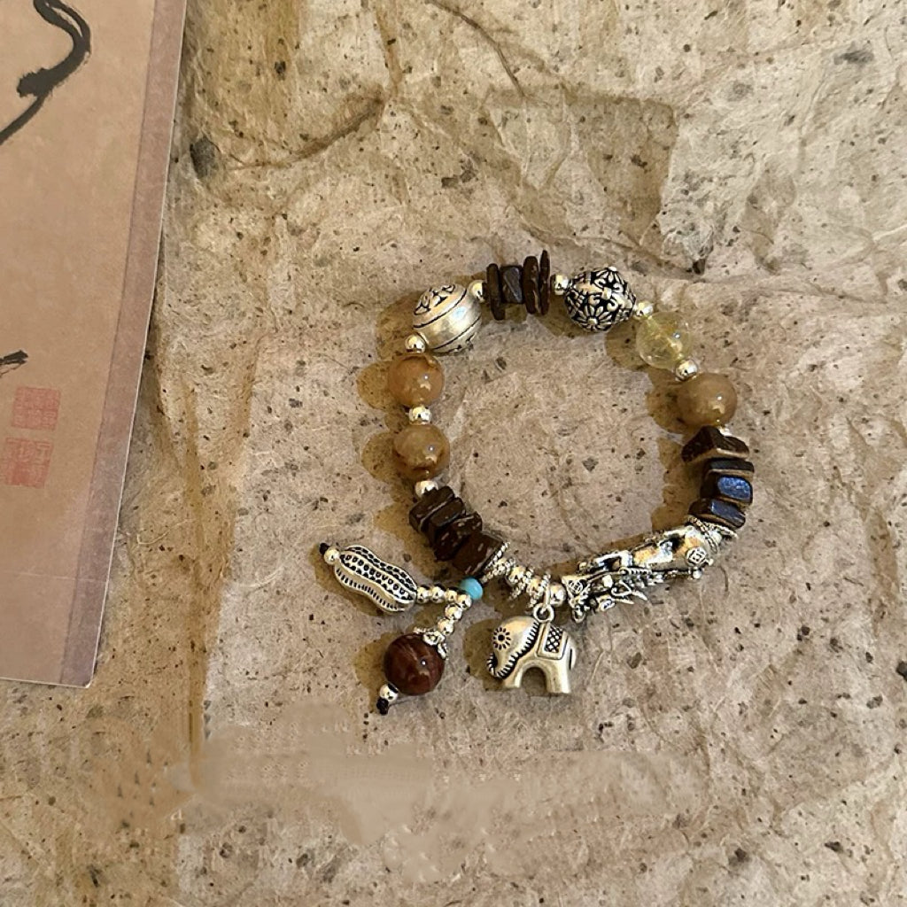 Tibetan Ethnic Style  Elephant & Pixiu Bracelet