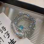 Gray Moonstone & Aquamarine · "Emotional Balance" Bracelet