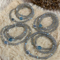 Gray Moonstone & Aquamarine · "Emotional Balance" Bracelet