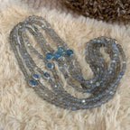 Gray Moonstone & Aquamarine · "Emotional Balance" Bracelet