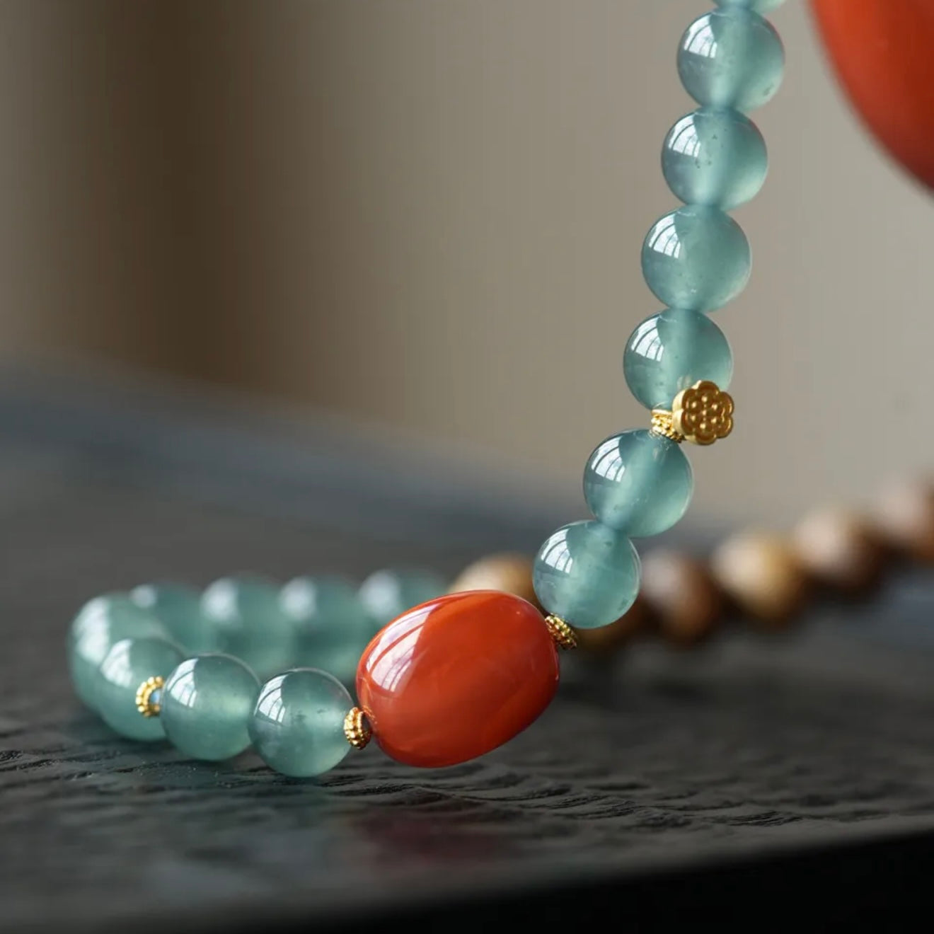 Rose Jade & Aquamarine · "Gentle Grace" Gift Bracelet