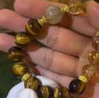 Golden Momentum | Tiger’s Eye, Citrine & Golden Rutilated Quartz Bracelet