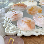  Natural Red Hematoid Quartz Palm Stone | Rune Uruz – Strength & Breakthrough