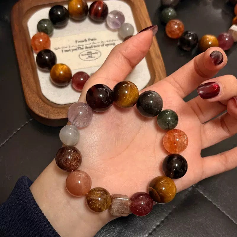 Multicolor Gemstone · "Chakra Balance" Bold Bracelet
