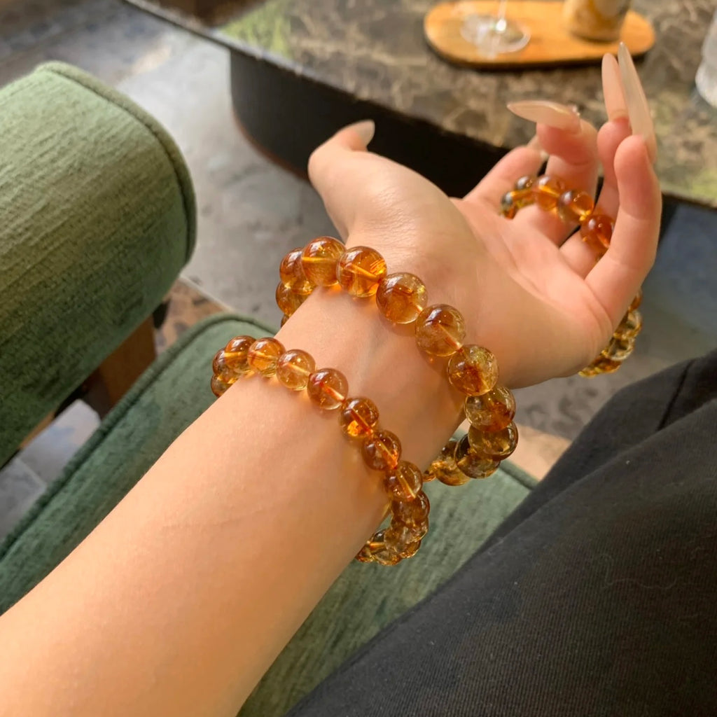 Premium Citrine · "Golden Fortune" Single-Ring Bracelet