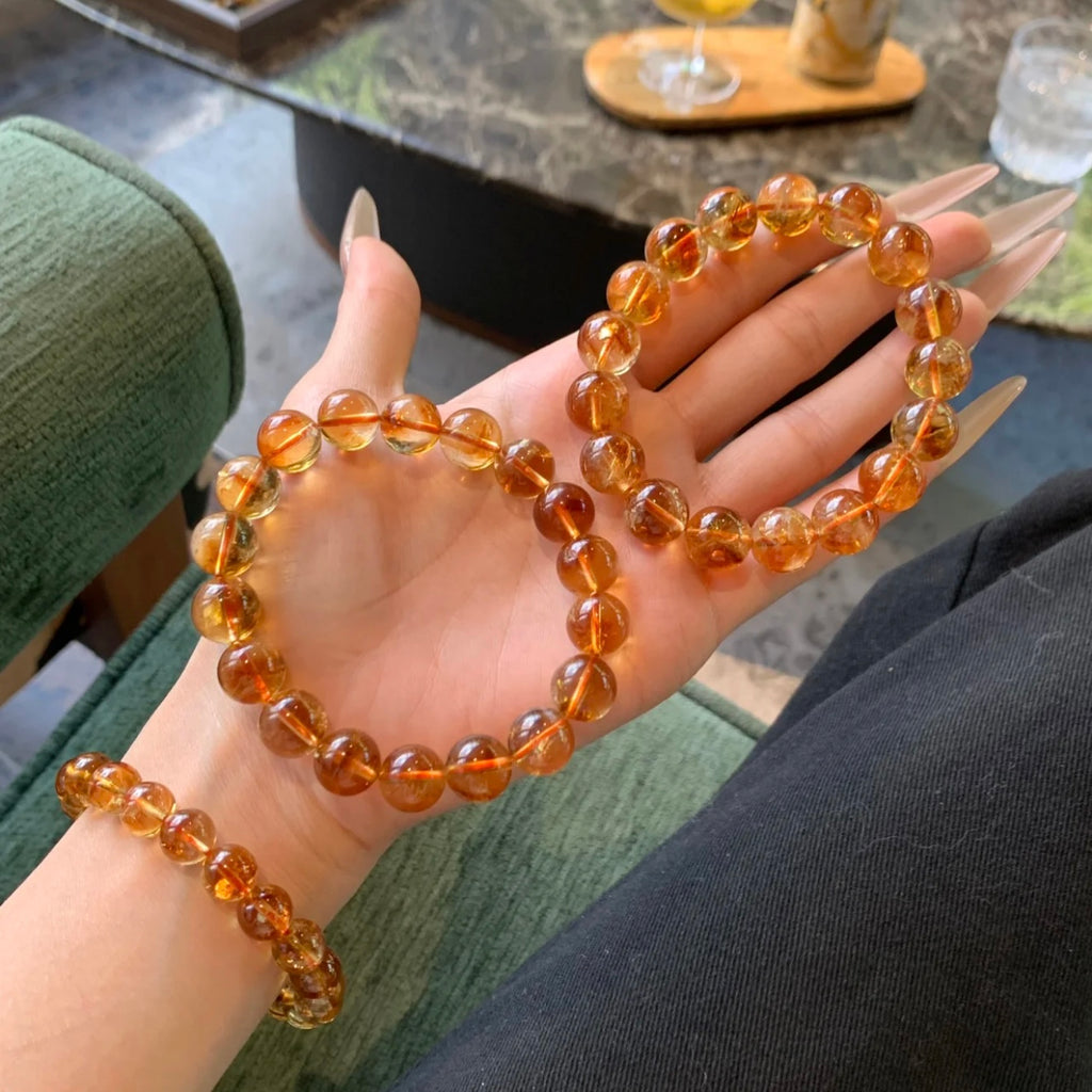 Premium Citrine · "Golden Fortune" Single-Ring Bracelet
