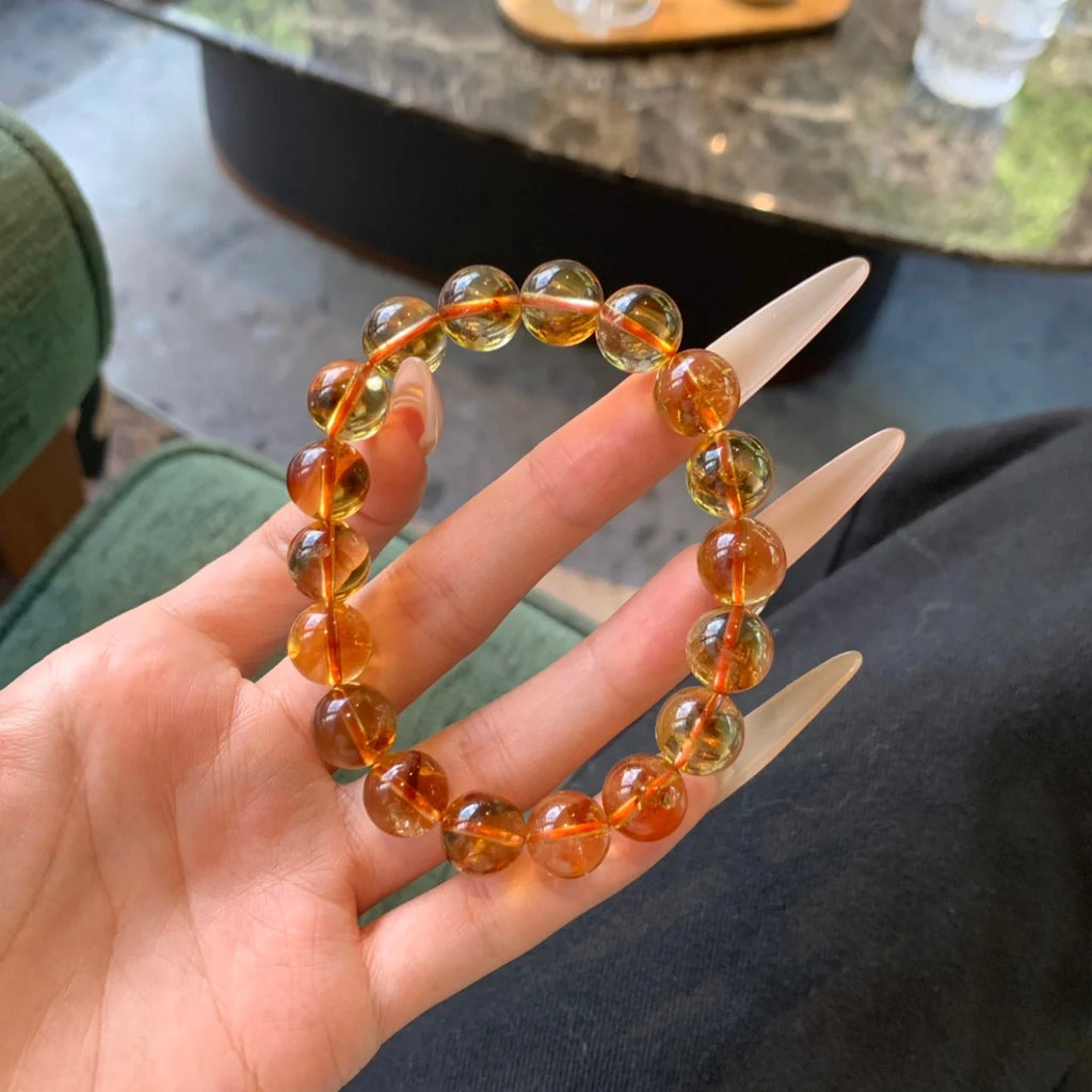 Premium Citrine · "Golden Fortune" Single-Ring Bracelet
