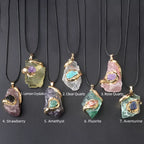 Raw Crystal Pendant · "Nature's Healing" Gold Plated Necklace(Mystery Box)