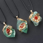 Raw Crystal Pendant · "Nature's Healing" Gold Plated Necklace(Mystery Box)