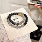 Zhong Yi · Moonstone & Agarwood Bracelet · New Chinese Aesthetic