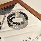 Zhong Yi · Moonstone & Agarwood Bracelet · New Chinese Aesthetic