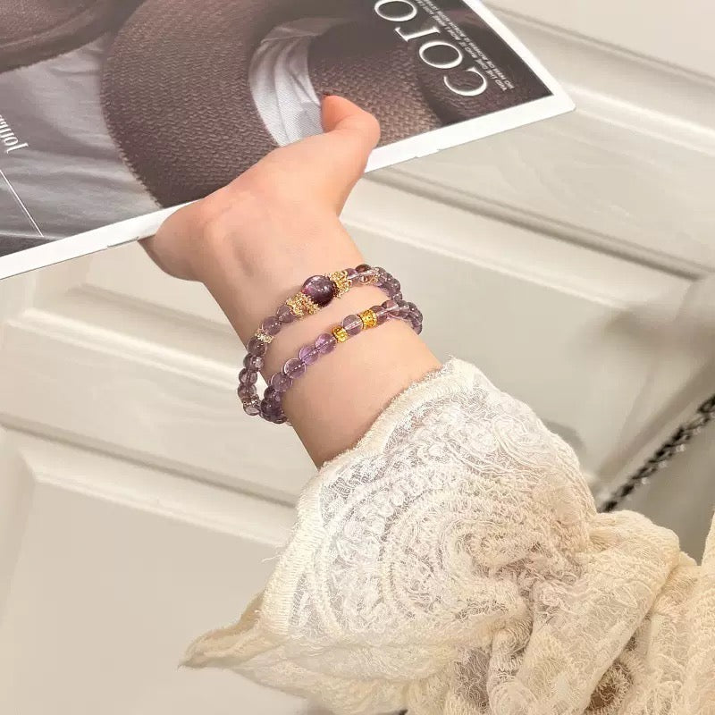 Purple Crystal x Purple Lithium Mica Bracelet