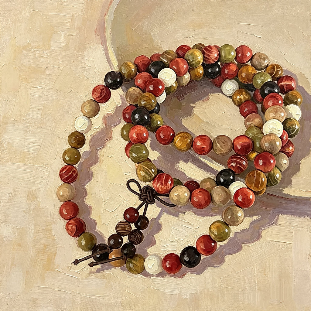 8mm "Black Pear Blossom" · Protective Multi-Gem Bracelet
