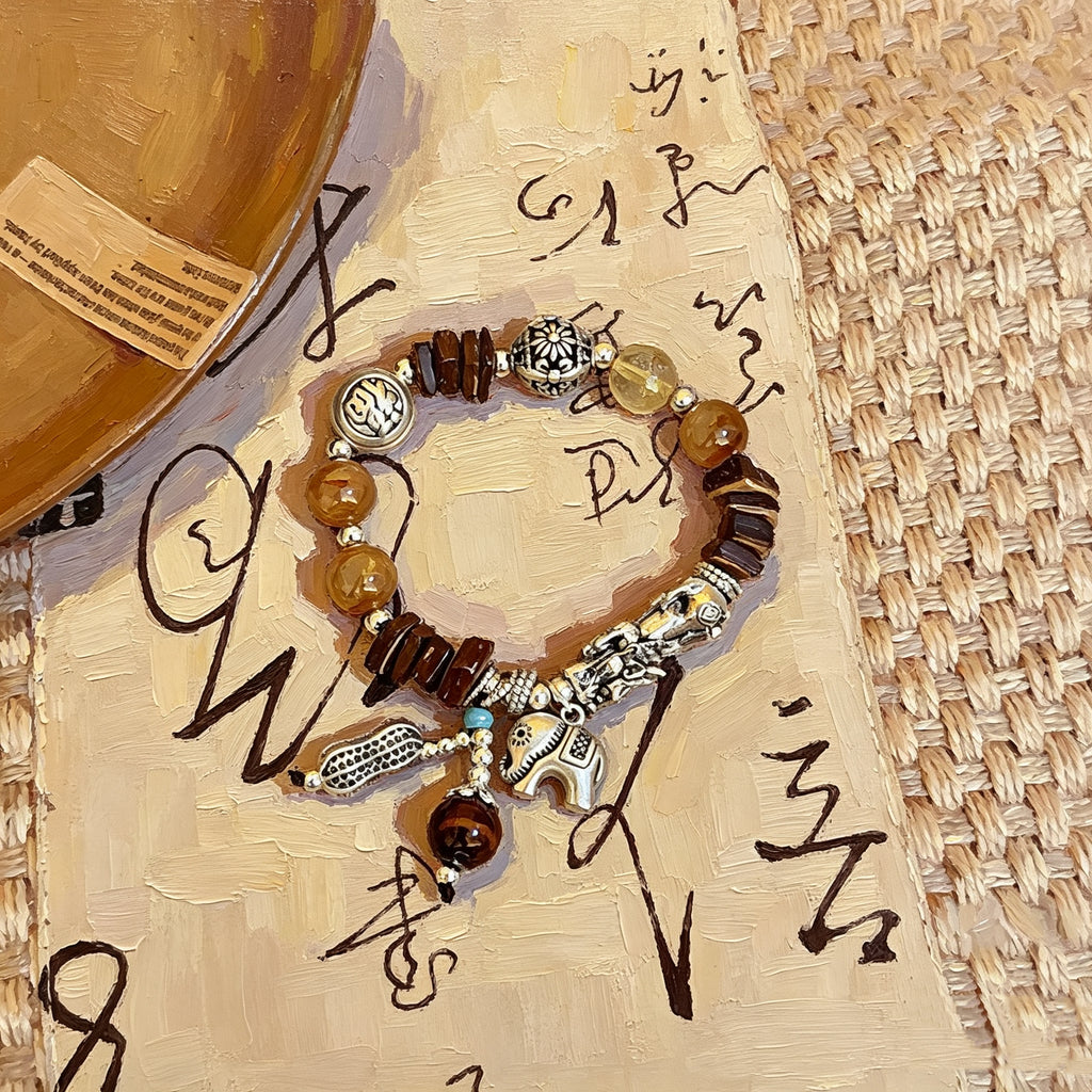 Tibetan Ethnic Style  Elephant & Pixiu Bracelet